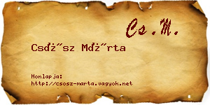 Csősz Márta névjegykártya