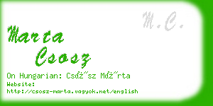 marta csosz business card